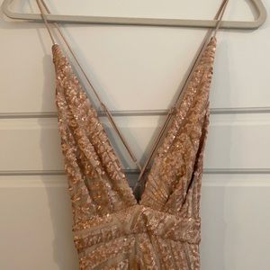 Lovely Gold Sequin Bridesmaid Dress